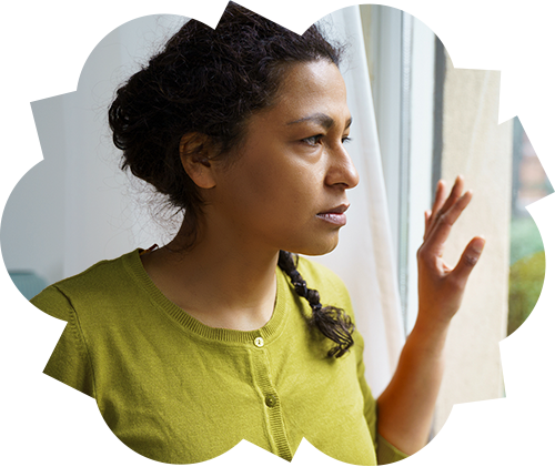 Woman looking at camera